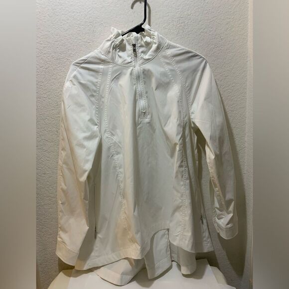 Athleta Advantage Poplin Wind Breaker Oversized White  XS - Picture 5 of 10